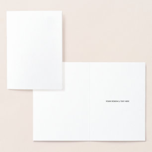 Con Relieve Metalizado Tarjeta de agradecimiento de propuesta minimalista