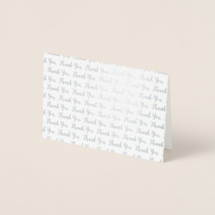 Con Relieve Metalizado Tarjeta de agradecimiento Minimalista simple para 