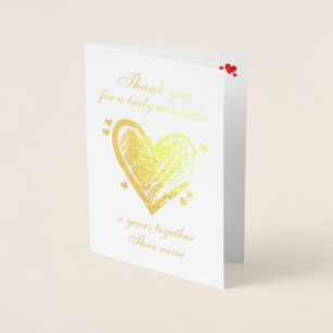 Con Relieve Metalizado Tarjeta de aniversario de personalizable