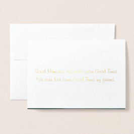 Con Relieve Metalizado Tarjeta de bienvenida "Pensando en ti"