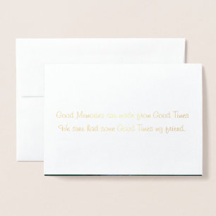 Con Relieve Metalizado Tarjeta de bienvenida "Pensando en ti"