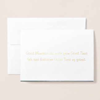 Con Relieve Metalizado Tarjeta de bienvenida "Pensando en ti"