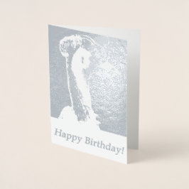 Con Relieve Metalizado Tarjeta de cumpleaños Emu australiana de Guay