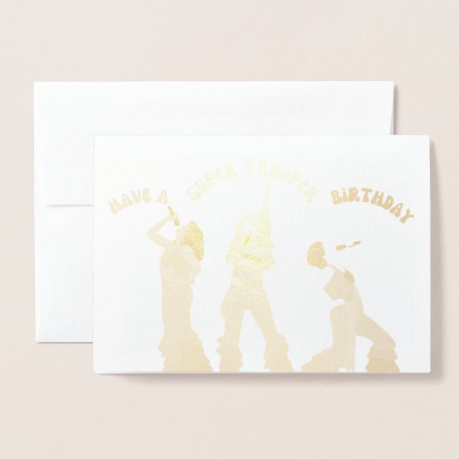 Con Relieve Metalizado Tarjeta de cumpleaños Mamma Mia! (Anverso con sobre)