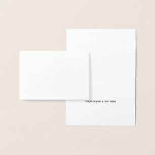 Con Relieve Metalizado Tarjeta de cumpleaños minimalista blanca para herm