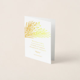 Con Relieve Metalizado Tarjeta de felicitación Berries & Leaves