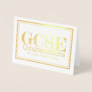 Con Relieve Metalizado tarjeta de felicitación GCSE