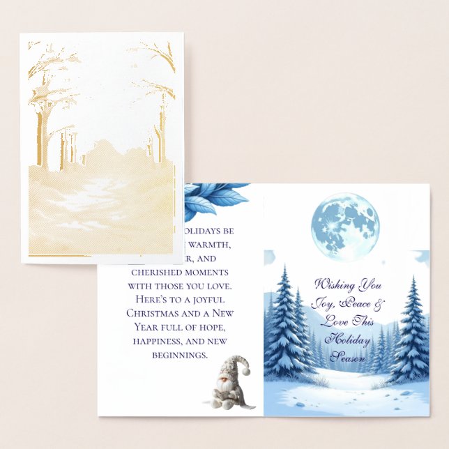 Con Relieve Metalizado Tarjeta de Felicitación Plegable (Demostración)