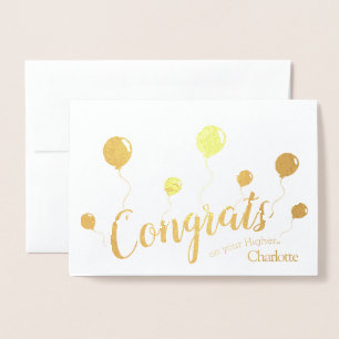 Con Relieve Metalizado Tarjeta de felicitaciones de los más altos