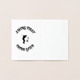 Con Relieve Metalizado Tarjeta de Foil de Golf Divertida