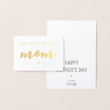 Tarjeta de Hoja de Estaño para el Día de la Madre 