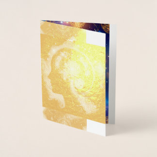 Con Relieve Metalizado Tarjeta de Hoja de Tarjeta de Vida Zen Estándar (5