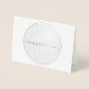 Con Relieve Metalizado Tarjeta de Holograma - Feliz Año Nuevo
