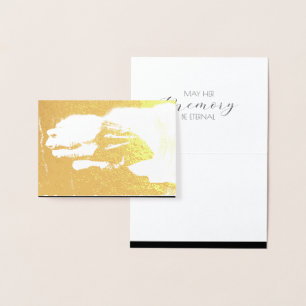 Con Relieve Metalizado Tarjeta de lámina de despedida de Real old Hand