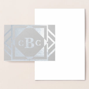 Con Relieve Metalizado Tarjeta de monograma HAMbyWG