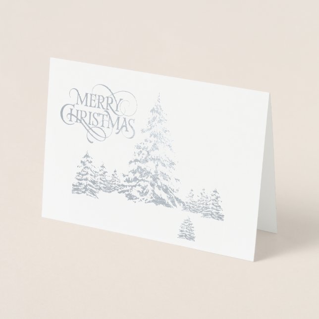 Con Relieve Metalizado Tarjeta de navidad (Anverso)