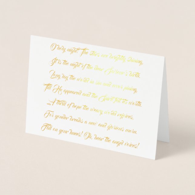 Con Relieve Metalizado Tarjeta de Navidades de canciones de canciones de  (Anverso)