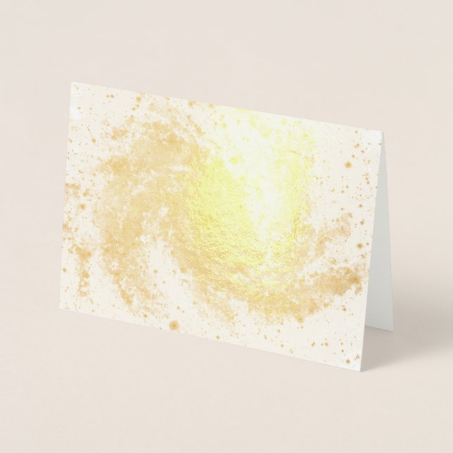 Con Relieve Metalizado Tarjeta de Navidades de galaxia espiral (Anverso)