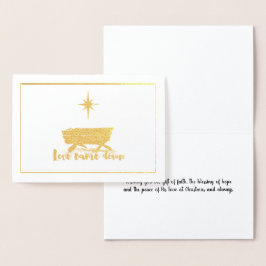 Con Relieve Metalizado Tarjeta de Navidades de Love Came Down