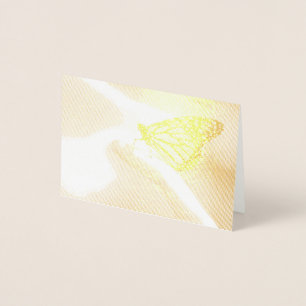 Con Relieve Metalizado Tarjeta de nota amistosa monarca