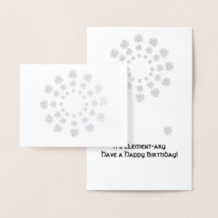 Con Relieve Metalizado Tarjeta de papel de aluminio - átomos en círculos 