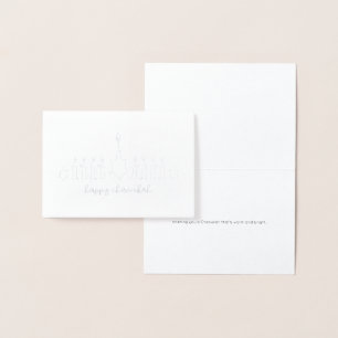 Con Relieve Metalizado Tarjeta de papel de aluminio de Janucá
