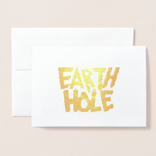 Con Relieve Metalizado Tarjeta de papel de aluminio en blanco de Agujero 