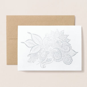 Con Relieve Metalizado tarjeta de saludo de momentos tranquilizadores