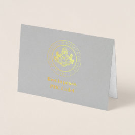 Con Relieve Metalizado Tarjeta de solidaridad del Colegio Militar de Penn