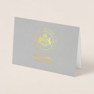 Con Relieve Metalizado Tarjeta de solidaridad del Colegio Militar de Penn