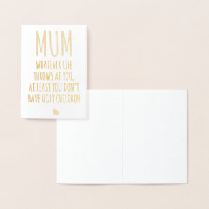 Con Relieve Metalizado Tarjeta del Día de la Madre