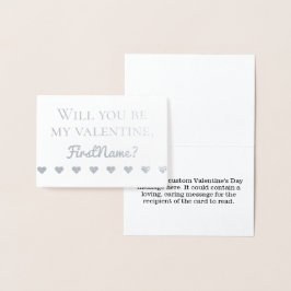 Con Relieve Metalizado Tarjeta El día de San Valentín de personalizable