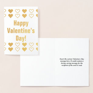 Con Relieve Metalizado Tarjeta El día de San Valentín simple y personaliz
