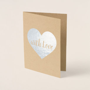 Con Relieve Metalizado Tarjeta en papel kraft para cualquier ocasión.