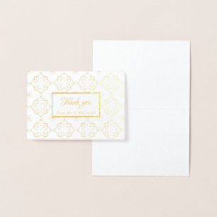 Con Relieve Metalizado Tarjeta formal de agradecimiento frustrada - Boda