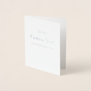 Con Relieve Metalizado Tarjeta personalizada para el día de la boda