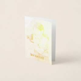 Con Relieve Metalizado Tarjeta plana de foto Personalizar del Día de la M