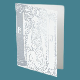 Con Relieve Metalizado Tarjeta Tarot Plata de alta sacerdotismo