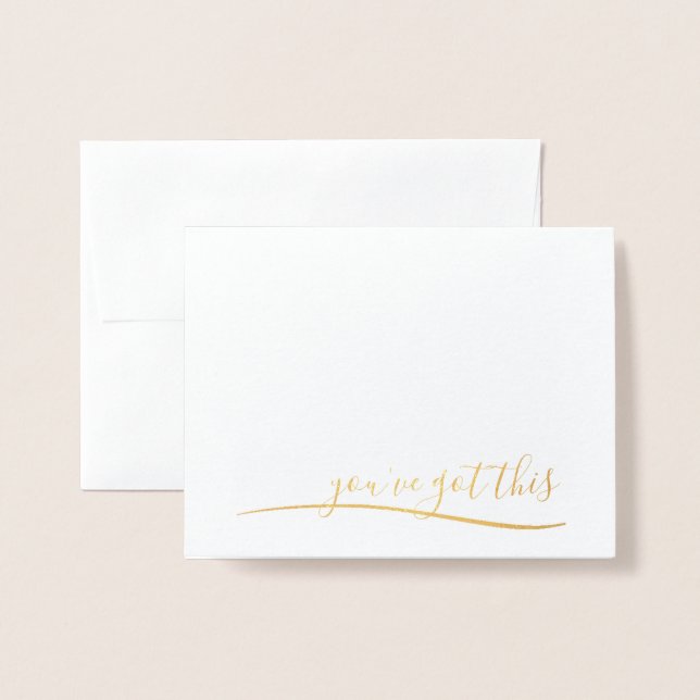 Con Relieve Metalizado Tienes esta tarjeta de aliento (Anverso con sobre)