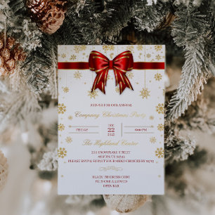 Con Relieve Metalizado Trabajo de invitación de partido de Navidades de e