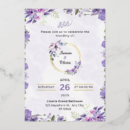 Con Relieve Metalizado Una invitación a la boda mágica
