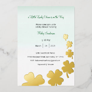 Con Relieve Metalizado Una pequeña invitación de amuleto de la suerte est