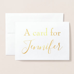 Con Relieve Metalizado Una tarjeta para un ser querido