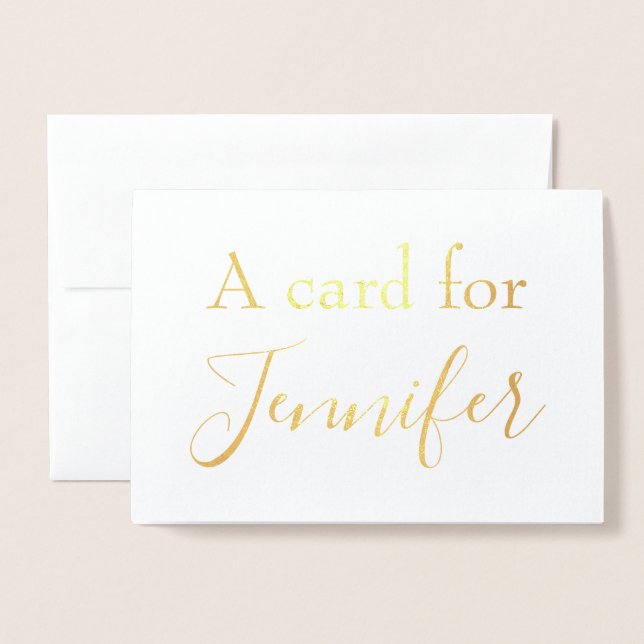 Con Relieve Metalizado Una tarjeta para un ser querido (Anverso con sobre)