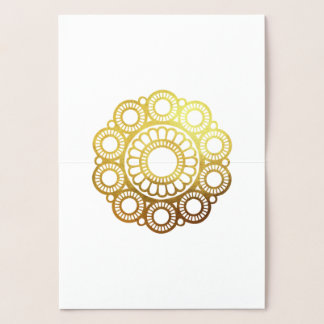 Con Relieve Metalizado Zeeuwse Knop - Tarjeta de comida dorada