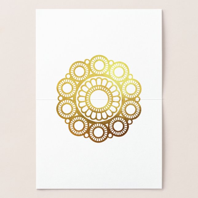 Con Relieve Metalizado Zeeuwse Knop - Tarjeta de comida dorada (Interior)