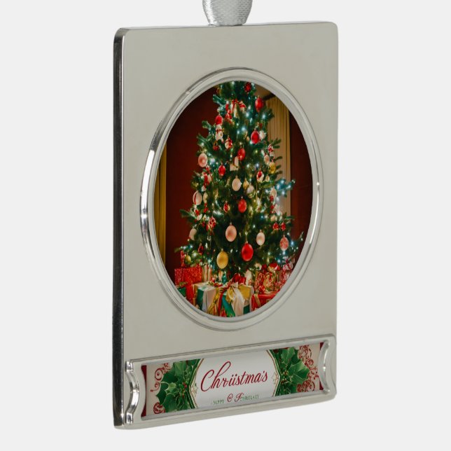 Con Rótulo Plateado Adorno de banderín (Derecha)