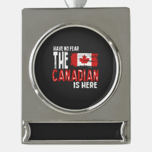 Con Rótulo Plateado Adorno de Canadá