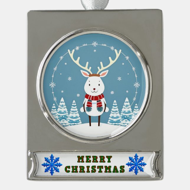 Con Rótulo Plateado Adorno de pancarta (Anverso)