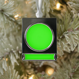 Con Rótulo Plateado Adorno de pancarta personalizada verde neón